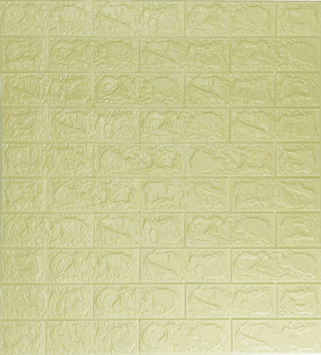 3डी स्वयं चिपकने वाला बेज ईंट दीवार स्टिकर