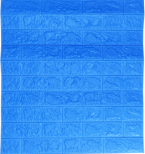 3डी स्वयं चिपकने वाला गहरा नीला ईंट दीवार स्टिकर