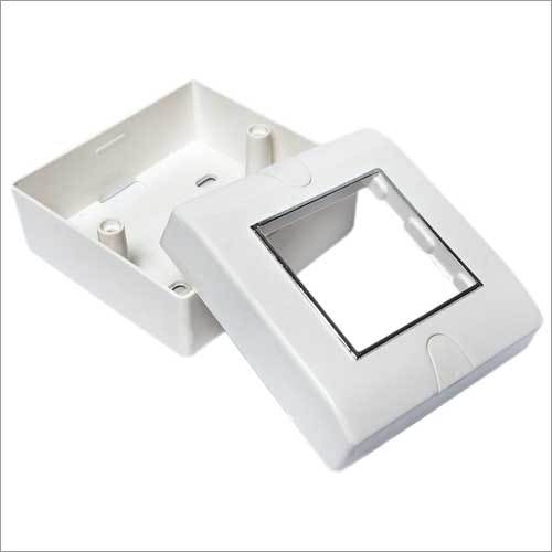 Modular Gang Box - PVC, 2M Size, 6x6cm Dimensions, White Color | 20 Pieces per Box, 220V Rated Voltage, 1 Year Warranty