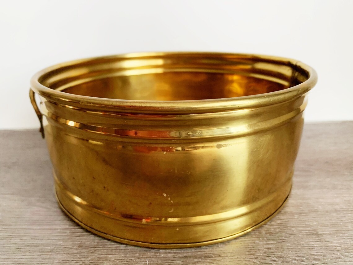 Vintage Large Brass Planter