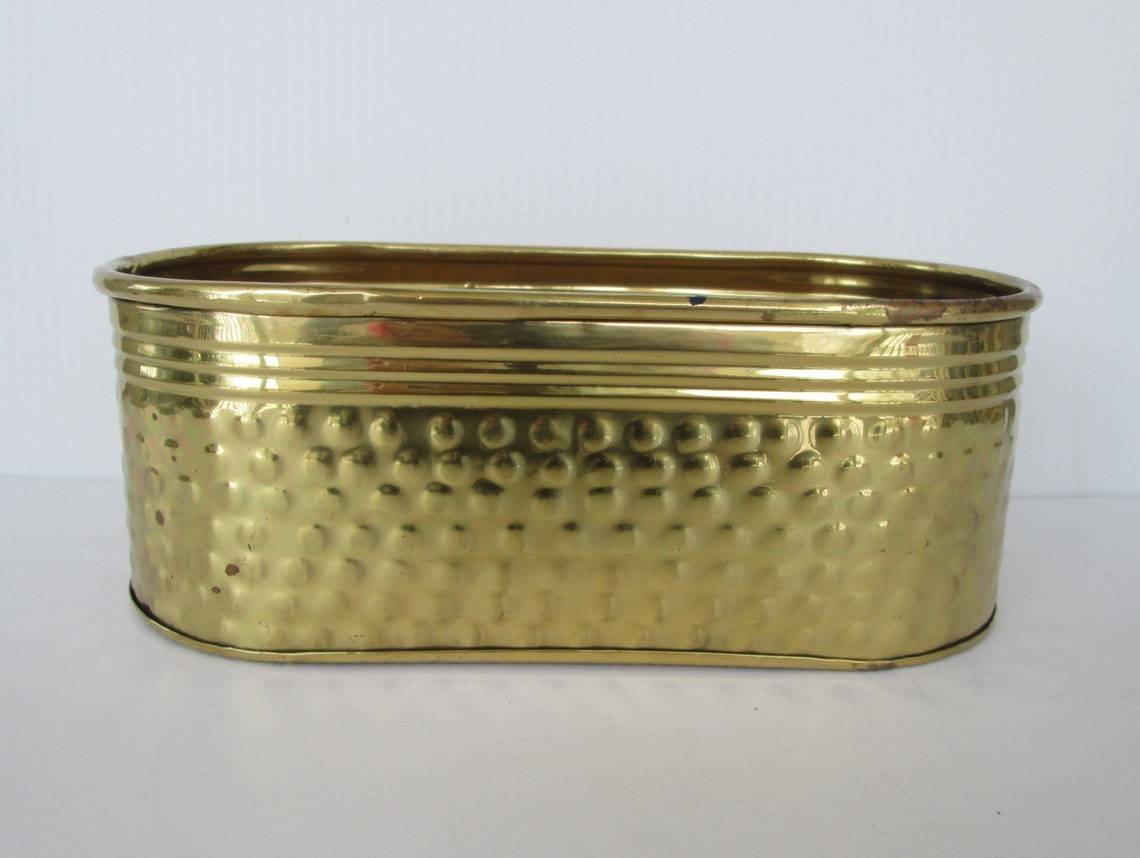 Vintage Large Brass Planter