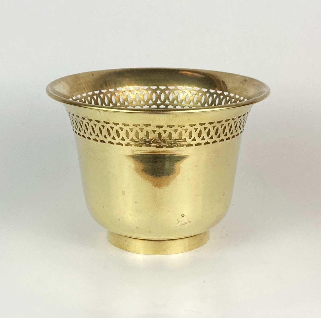 Brass Hammered Planter / Large Brass Planter