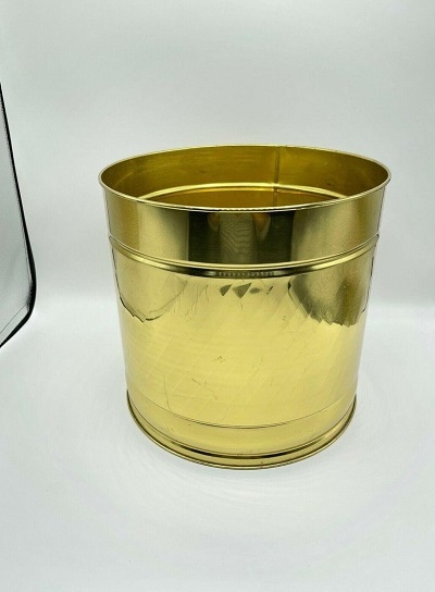 Brass Hammered Planter / Large Brass Planter