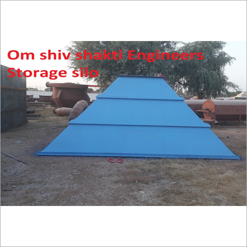 Blue Industrial Storage Silo