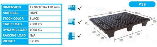 Light Duty Nestable Pallets 4 Way Entry
