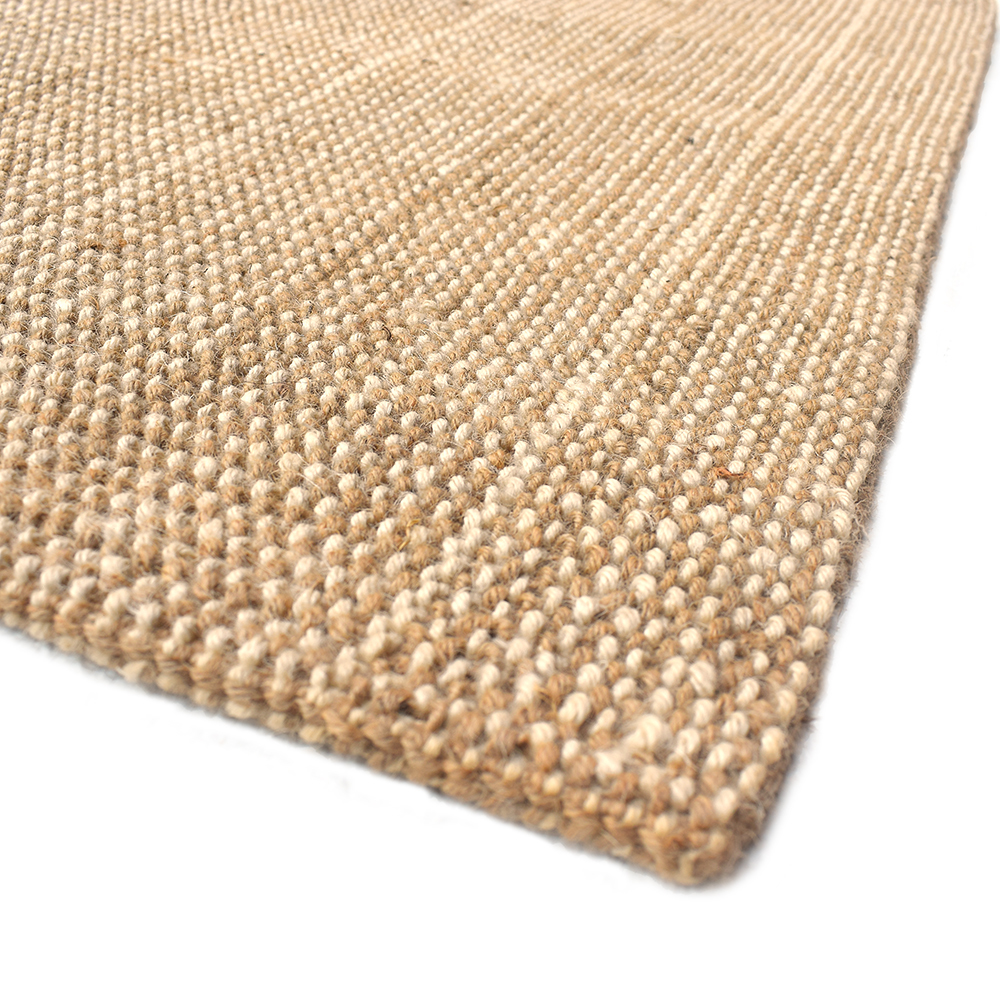 Jute Rug - 60cm X 90cm, Natural Golden Color | Handwoven 5 Ply, Anti-skid, Durable Design, Luxurious Boucle Texture