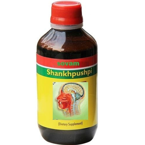 Shankhpushpi Syrup - 200ml Bottle, Brown Herbal Liquid for Enhanced Memory and Cognitive Function for Adults