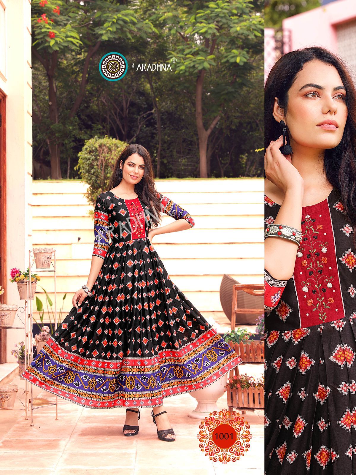 Ikat Vol 1 - Heavy Cotton Kurti Catalog Set | 12 Unique Designs, Multiple Sizes From S To 4xl, Washable, Printed Pattern For Ladies