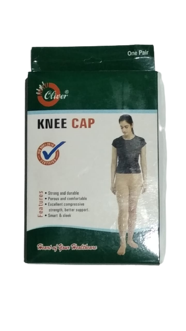 Knee Cap - Fabric Compression Sleeve | Lightweight, Foldable, Soft Texture, Supports Knee Stability, Available In Small, Medium, Large