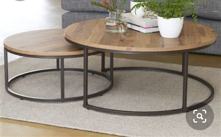 Coffee Table - Iron Frame With Mango Wood And Marble Top, 24"x18" Inch, Black, Handmade, Durable, Eco-friendly, Uv Resistant, Water Resistant