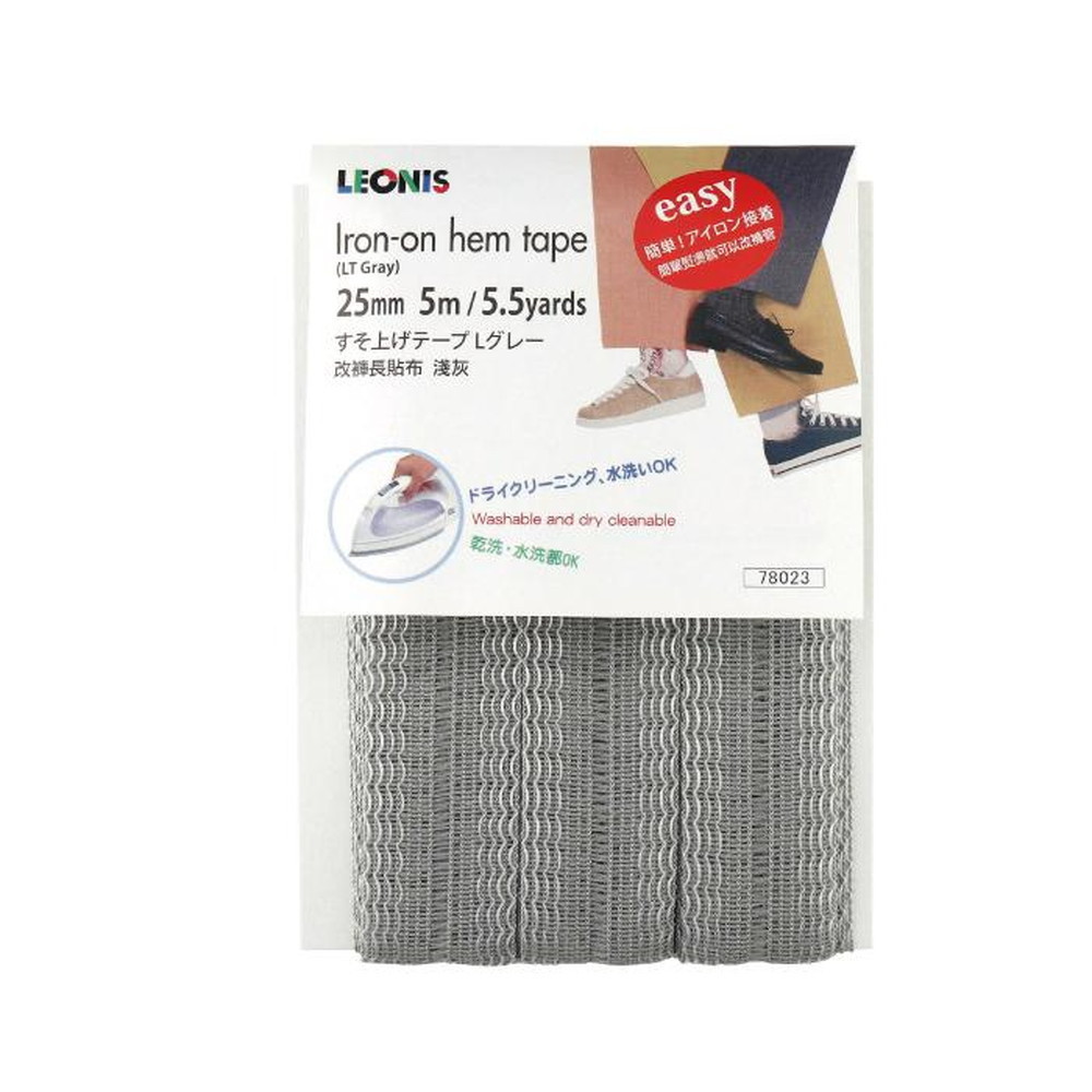 White Polyester Iron-on Hem Clothing Tape 1inch X 5.5yd (25mm X 5m)
