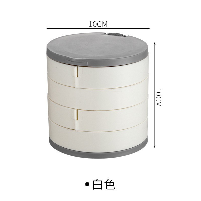 4 Layer Jewellery Box With Mirror - Color: Multicolour