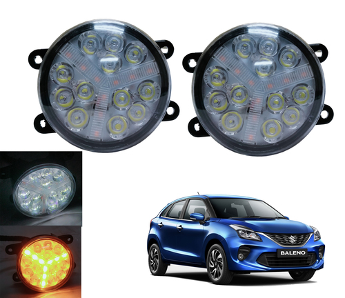 Autofasters Car Led Fog Light With Yellow DRL