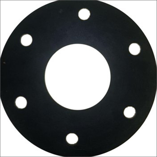 Neoprene Rubber Flange Gasket - 5mm Thickness, Inner Diameter 110mm, Outer Diameter 180mm, Black Color, 10 Shore A Hardness, 6 Holes, 14mm Size