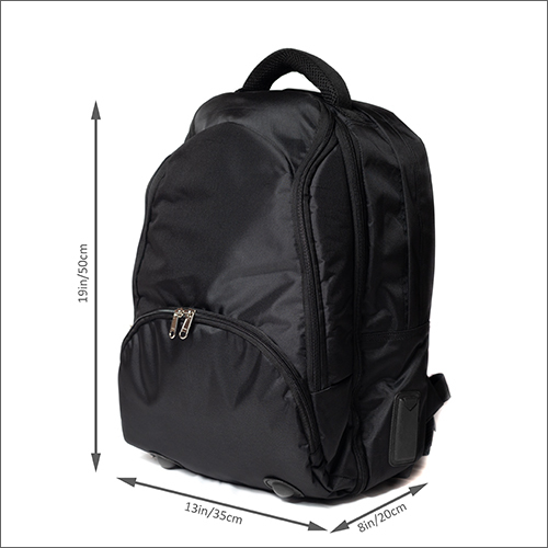 Mens Backpack Bag - Durable Fabric Varying Sizes Matte Black | Customizable Features: Design Logo Size For School And Office Use