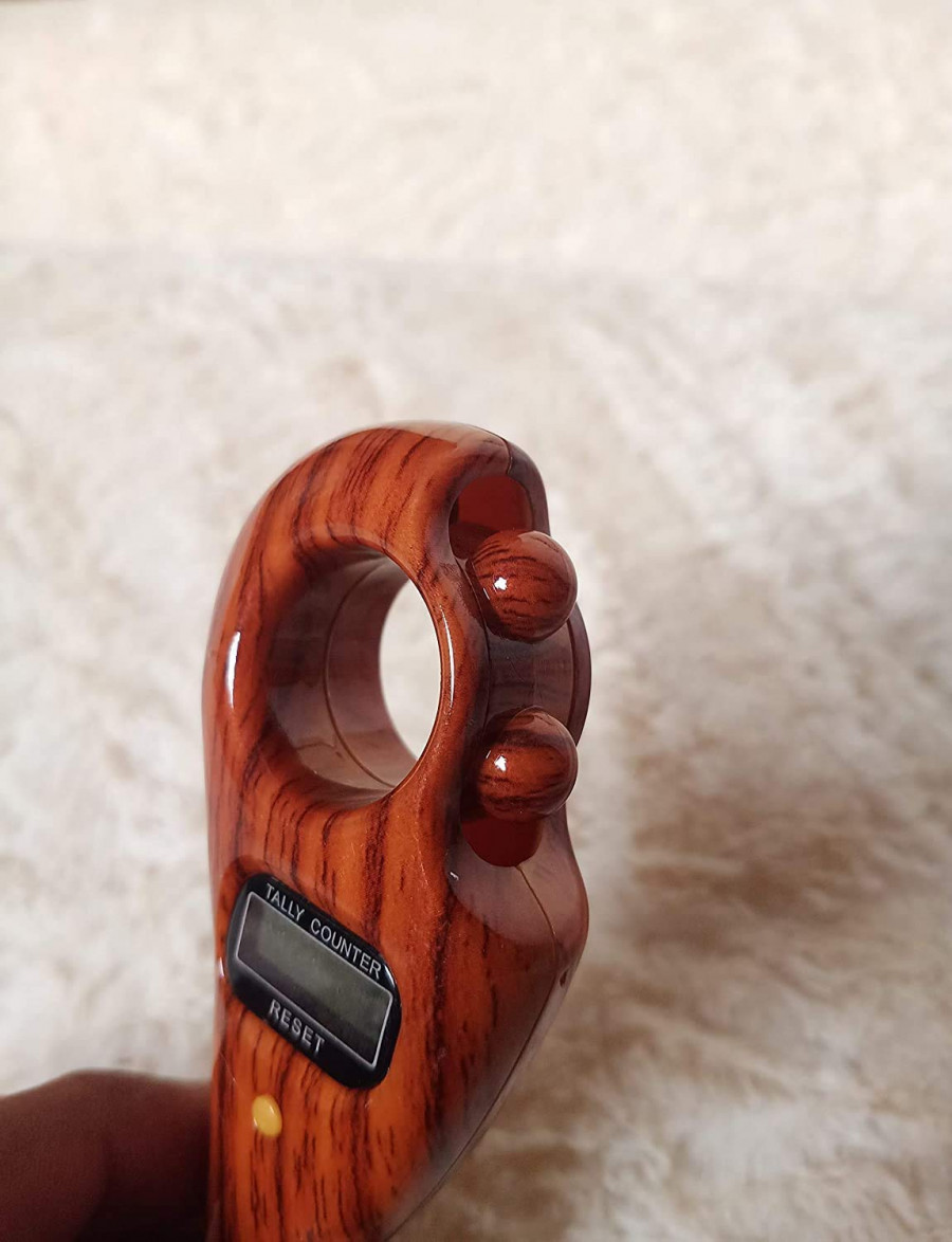 (Wooden)manual Hand Finger Digital Tally Counting Machine