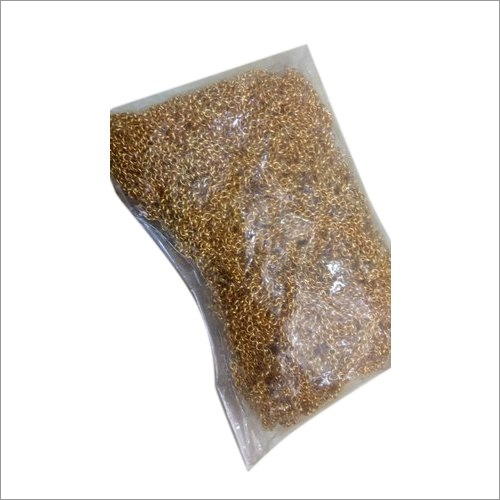 Jewelry Making Golden Chain - Brass Material, 1Kg Packet Packaging | Golden Color, Flexible Design for Anniversary & Wedding Use
