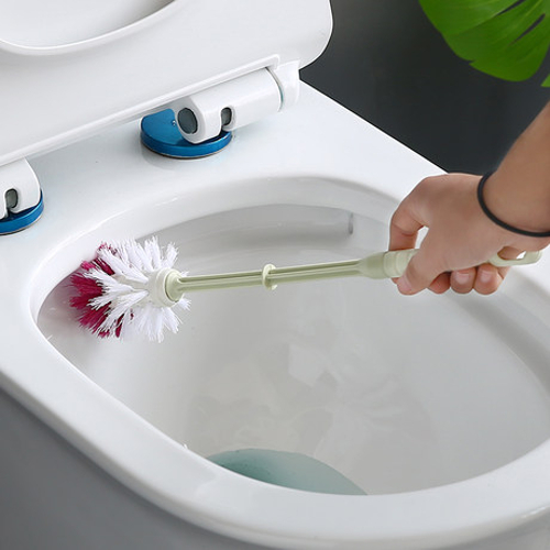 Long Handle Toilet Brush - Durable Plastic Handle, 15-inch Reach , Ergonomic Design For Easy Cleaning