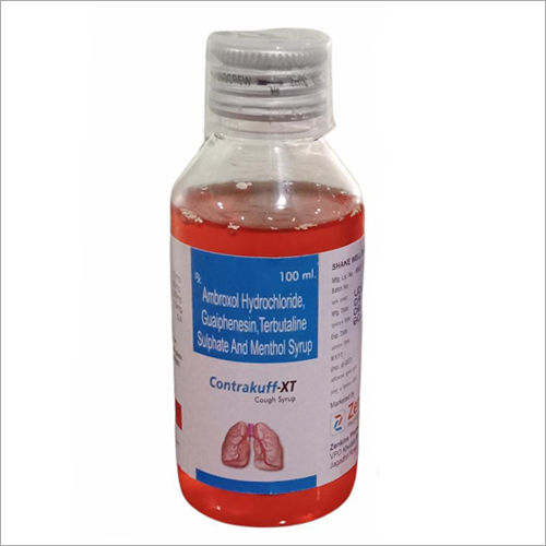 100 Ml Ambroxol Hydrochloride Guaiphenesin Terbutaline Sulphate And Menthol Syrup