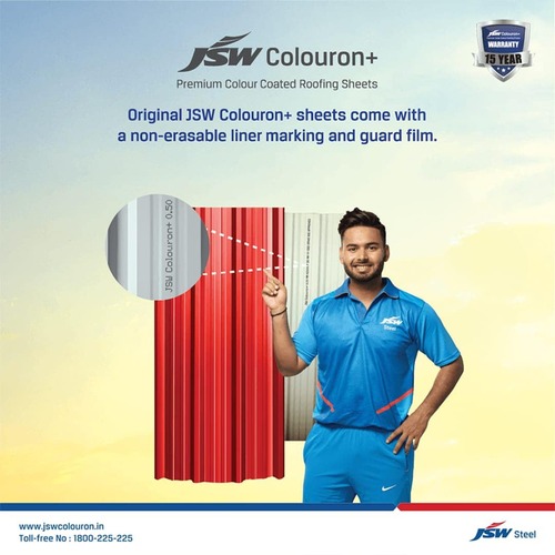 Jsw Colouron Plus Roofing Sheet - Material: Iron