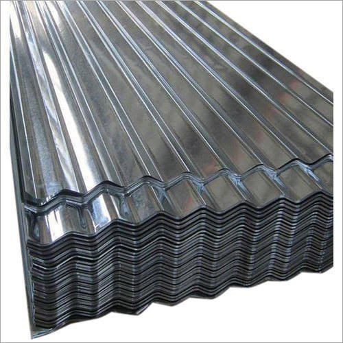 Aluminum Corrugated Roofing Sheet - 0.50 mm Thickness | Galvanised Finish, Plain Rectangular Shape