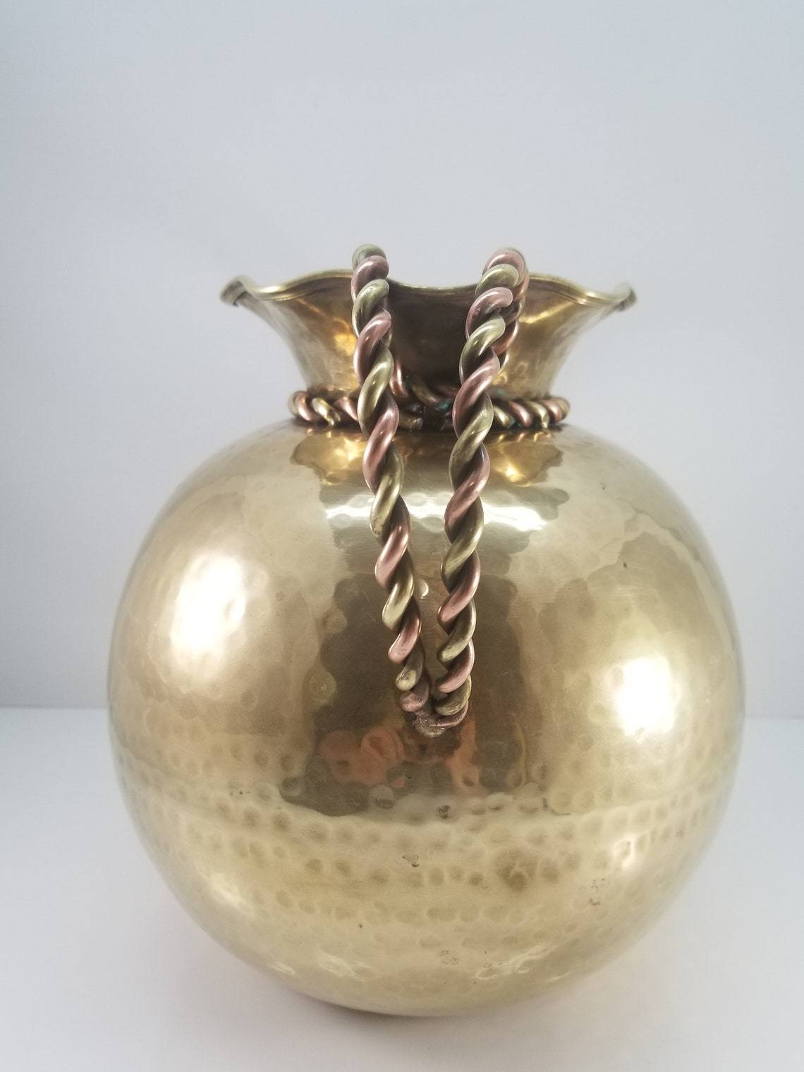 Vintage Solid Brass Planter