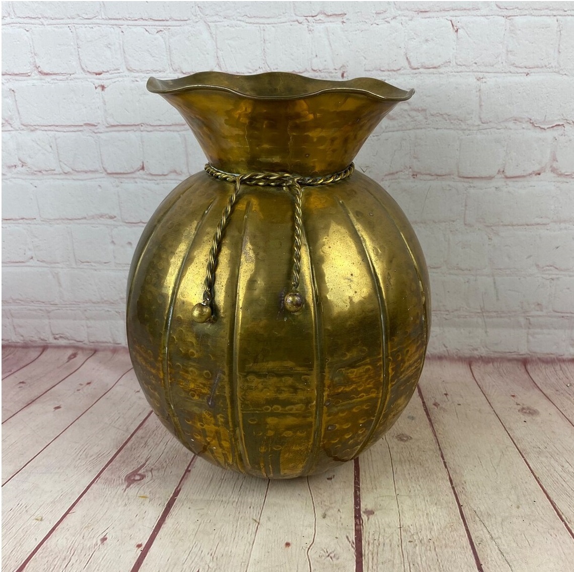 Vintage Brass New Designed Planter Engraved