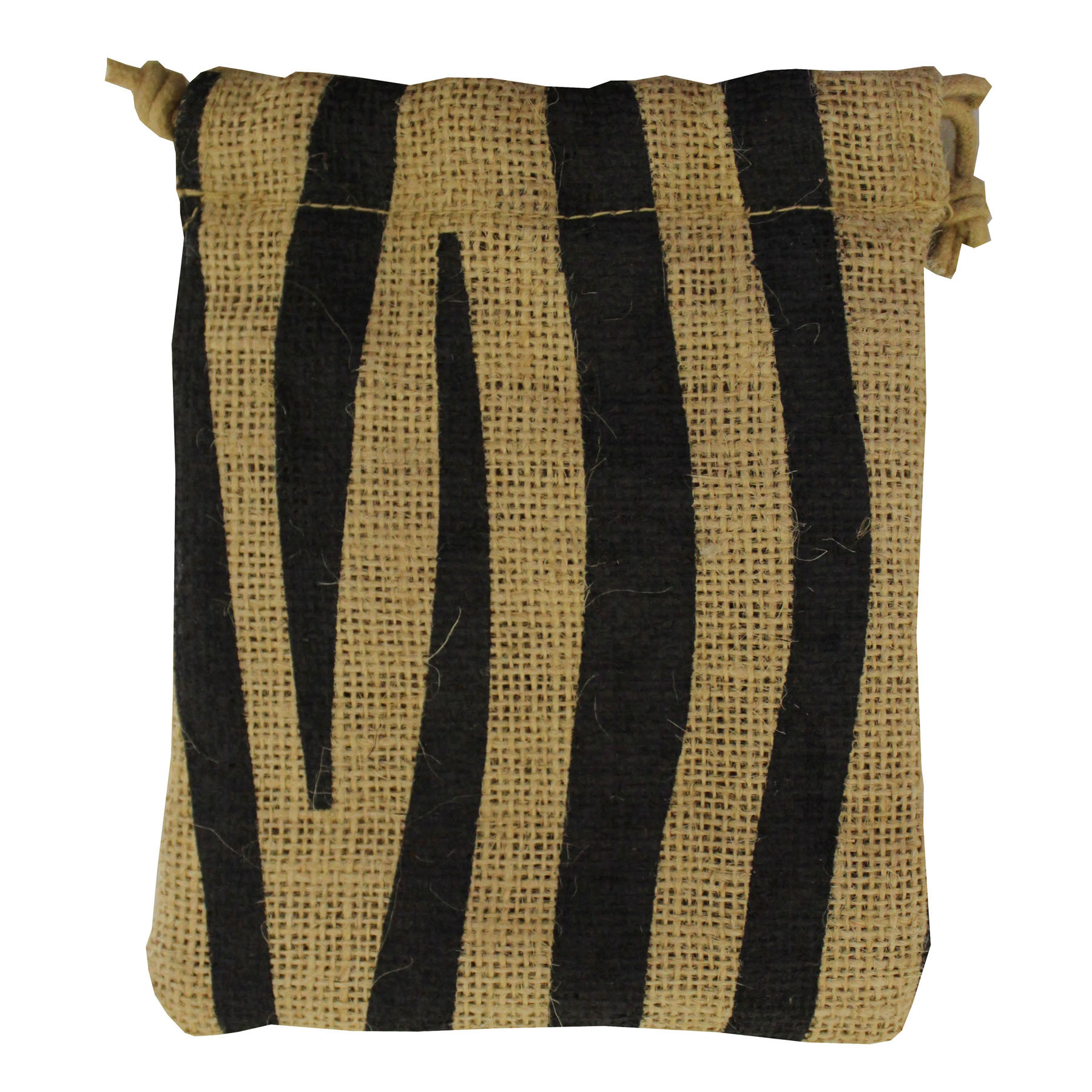 Available In All Color Jute Drawstring Bag With Overall Print