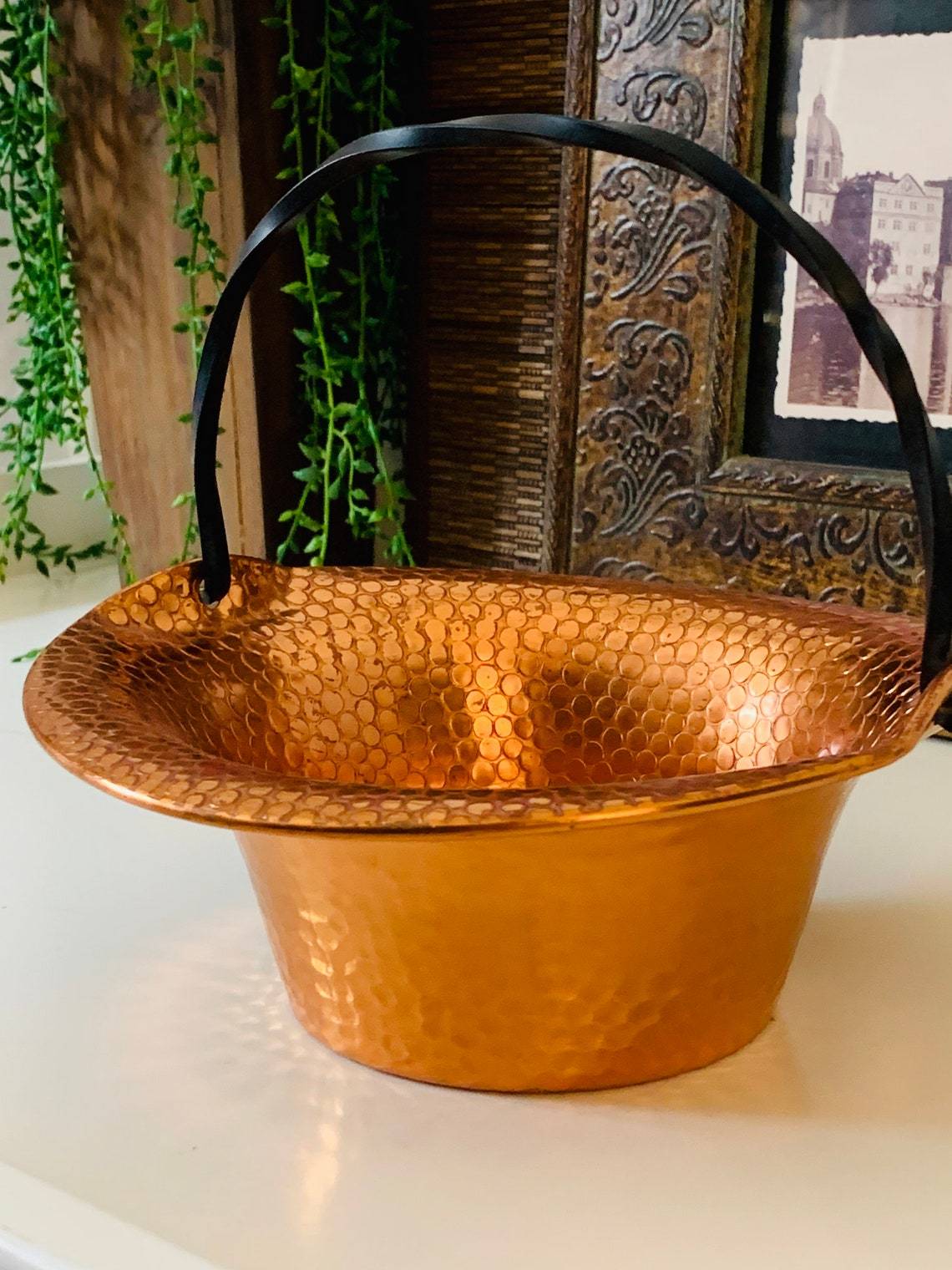 Polished Brass Indoor Flower Pot