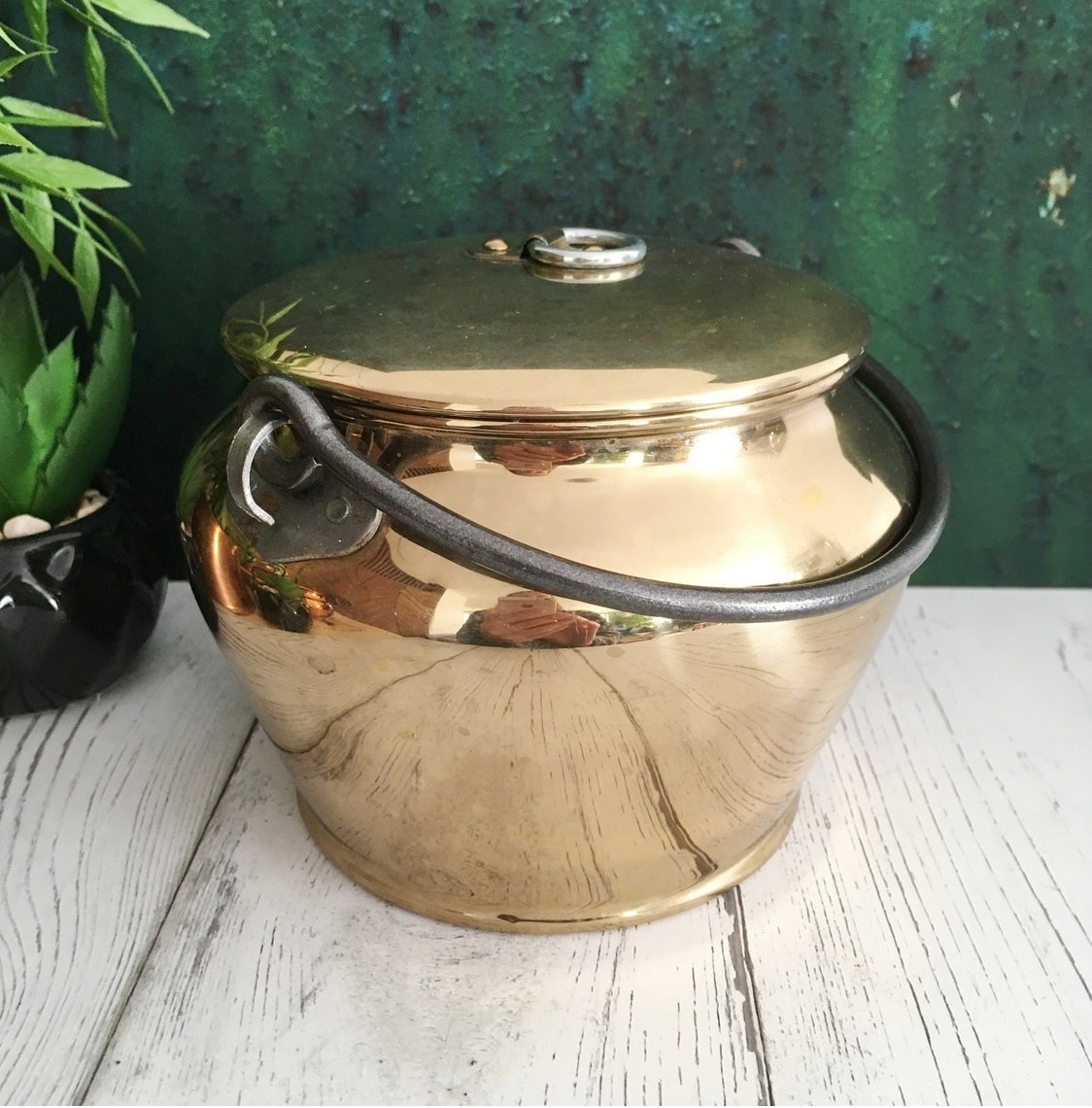 Brass Salix Large Planter