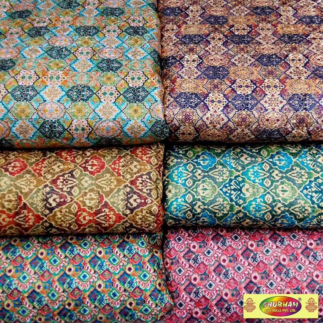 Sherwani Digital Print Fabric - Brocade, 58 Inch Width, 100 Cm Length | Multi Colors, Washable, Jacquard Pattern, Ideal For Wedding Wear