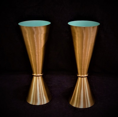 Brass Planter Footed With Lion Faced Handle