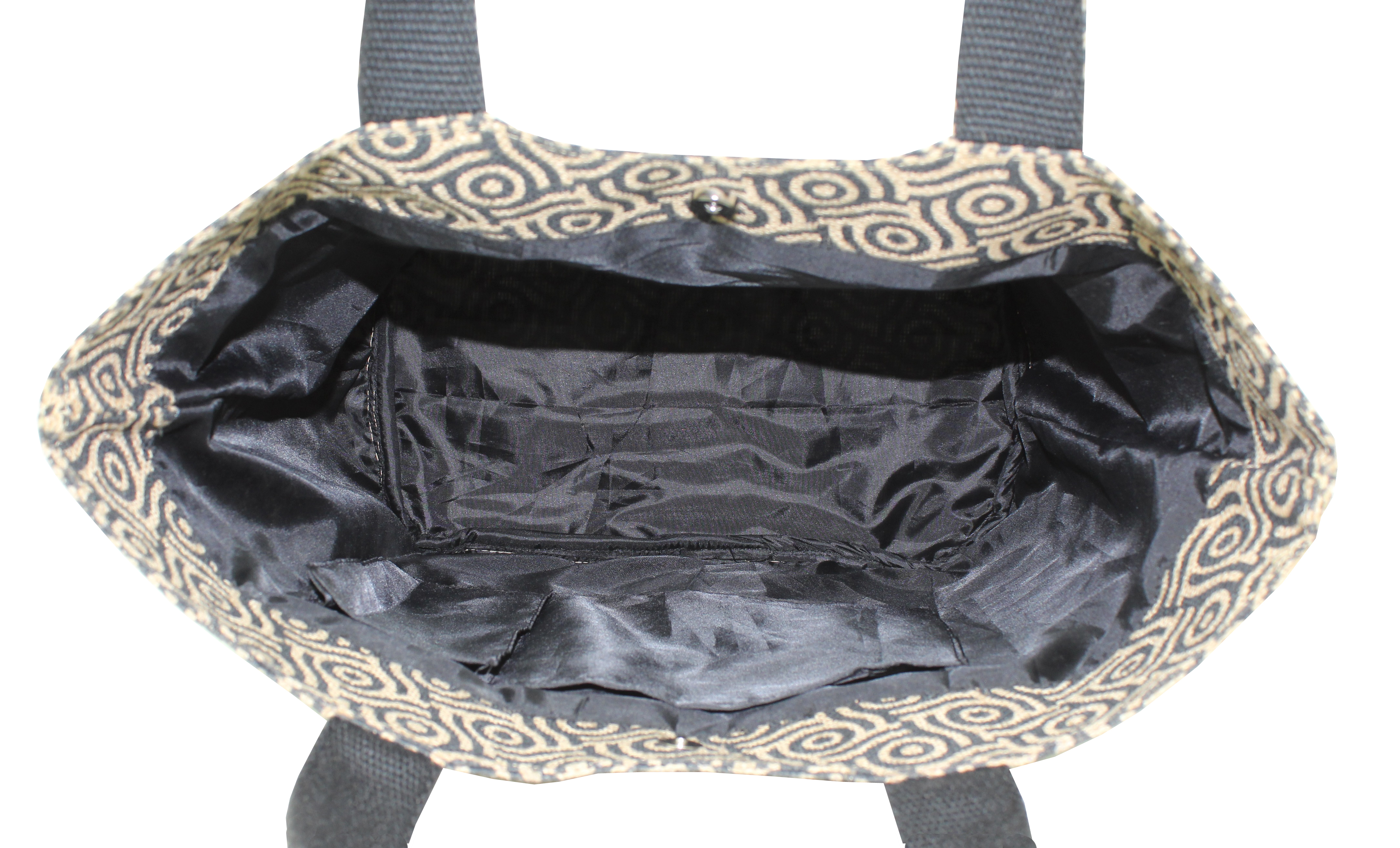 Re-useable Inside Open Coin Mobile Pocket Pp Laminated Jute Beach Bag