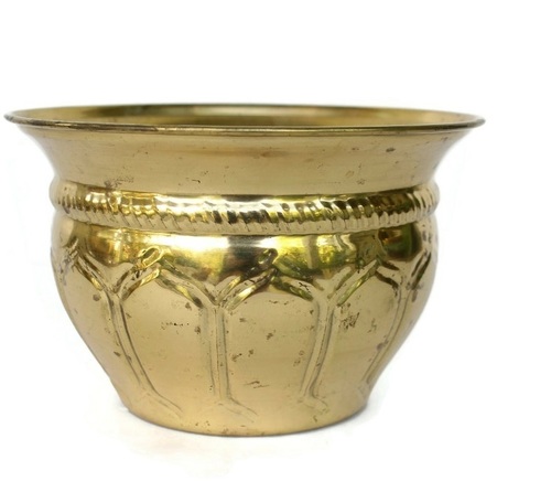 INDIAN BRASS HANGING PLANTER