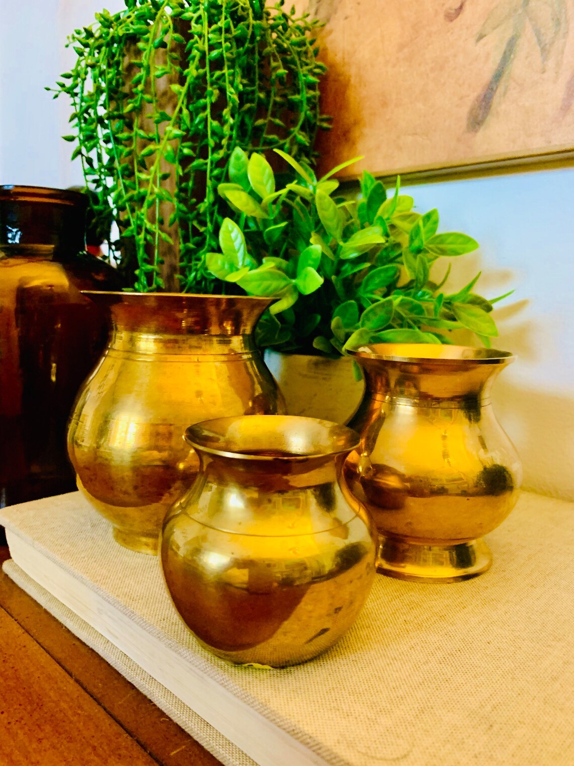 Solid Brass Pot Planter