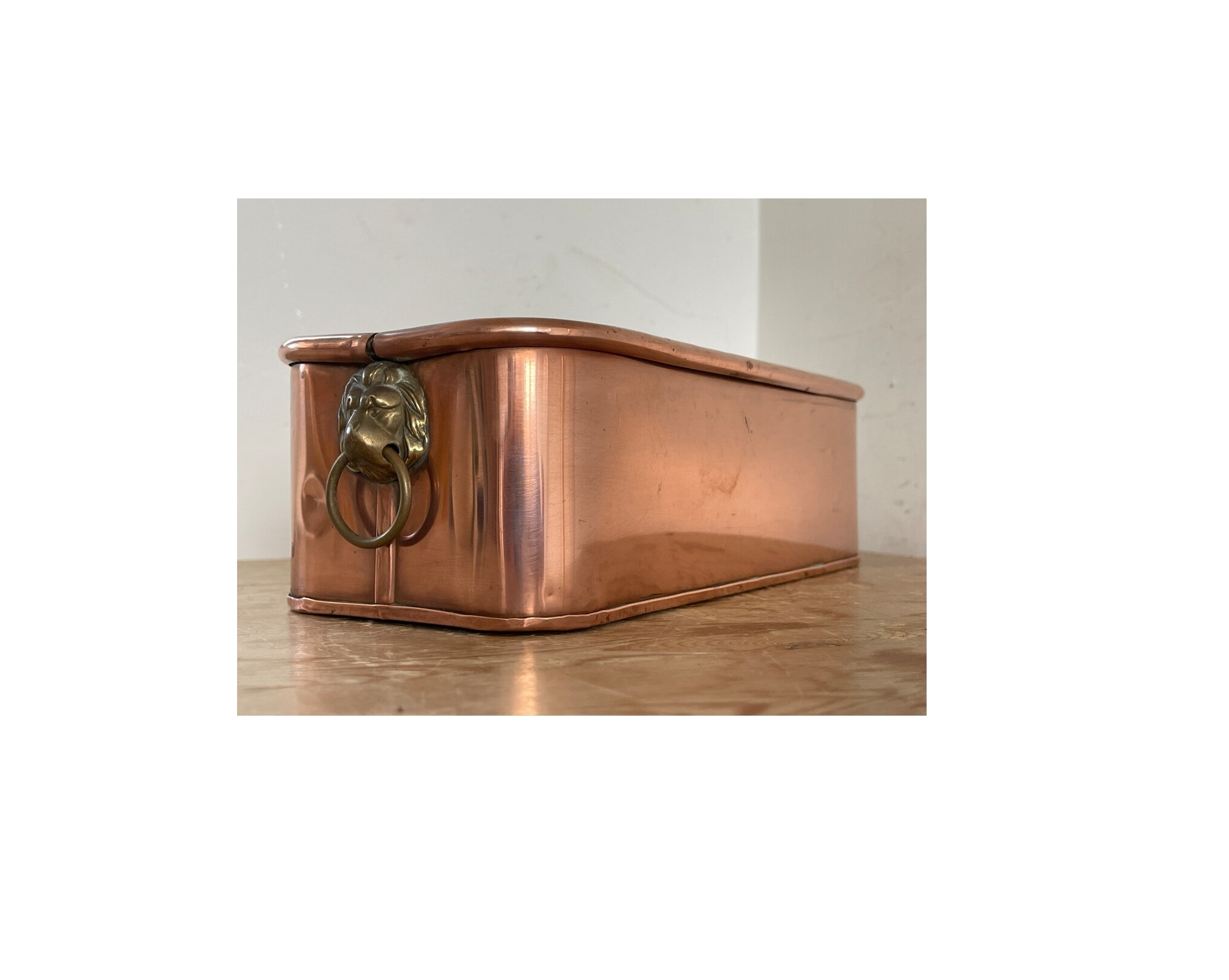 Brass Lion Faced With Handle Copper Big Planter