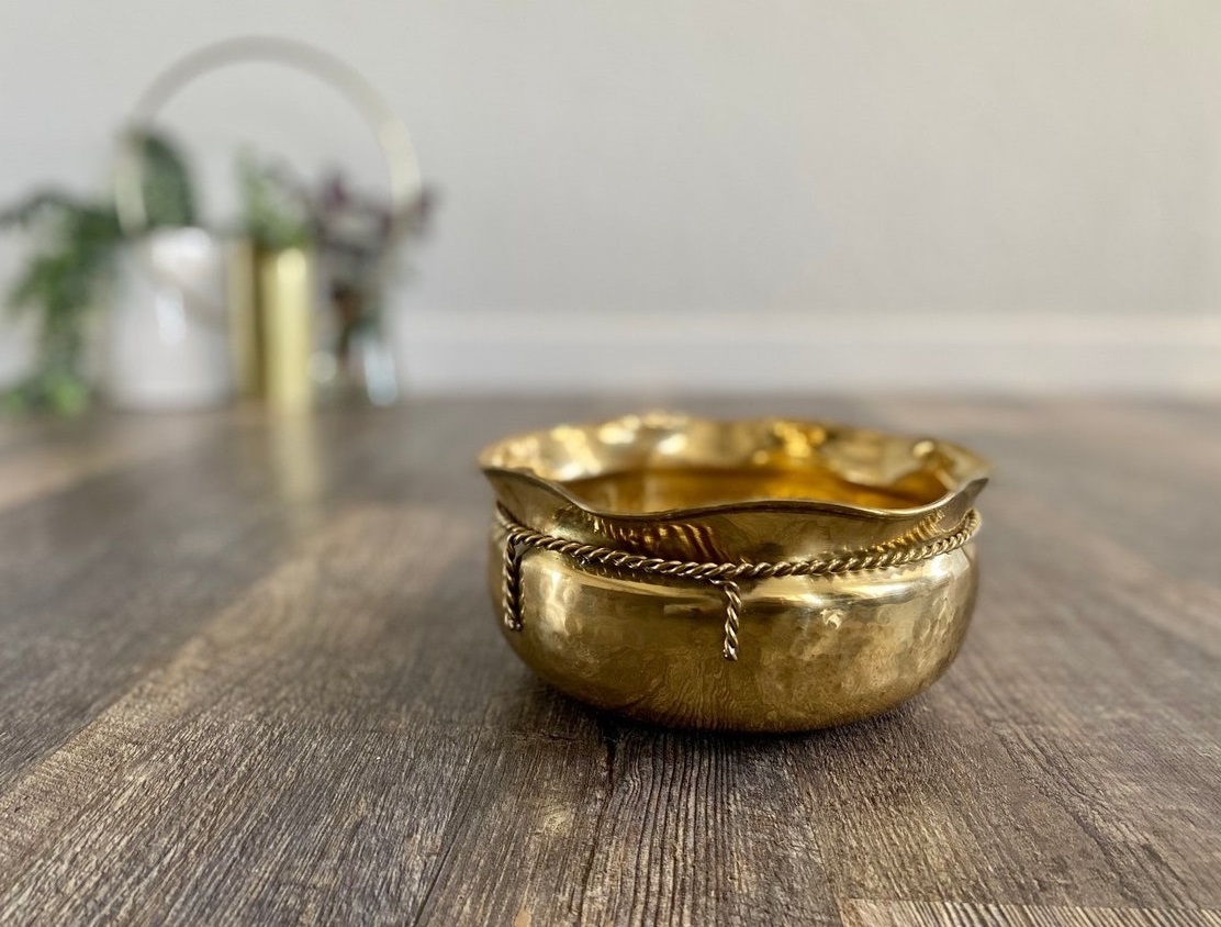 Brass Lion Faced With Handle Copper Big Planter
