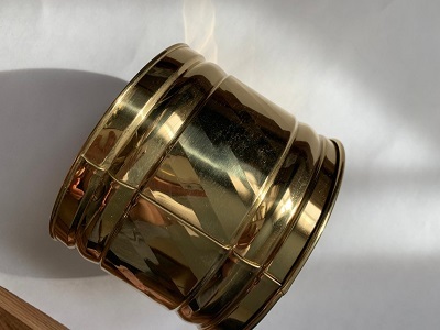 Brass Round Shaped Lion Faced Handle Planter