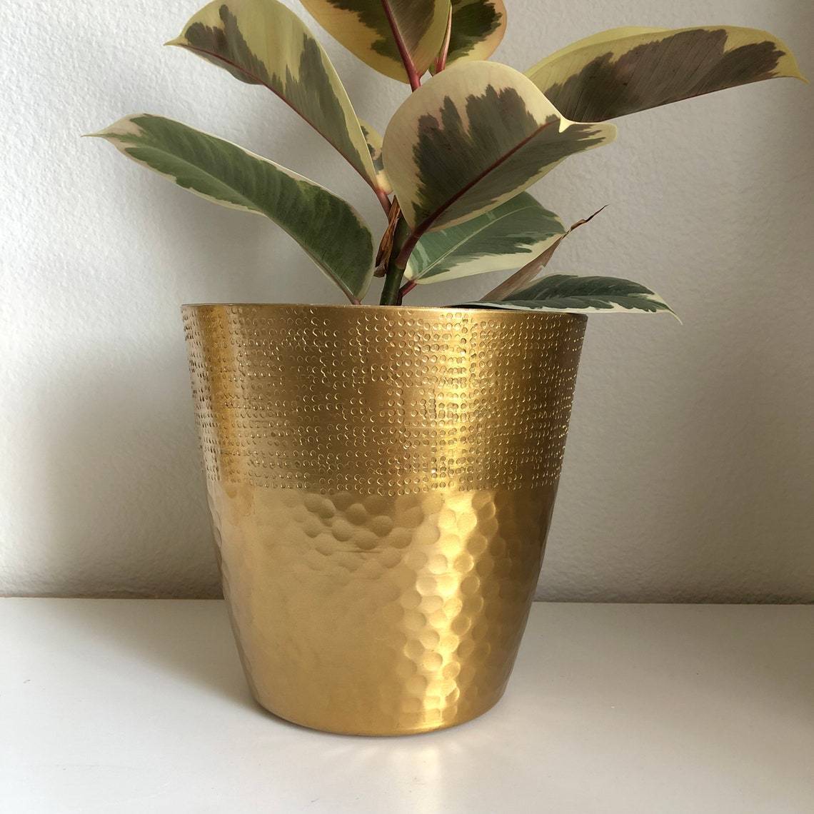 Brass Set Of Three Unique Design Planter