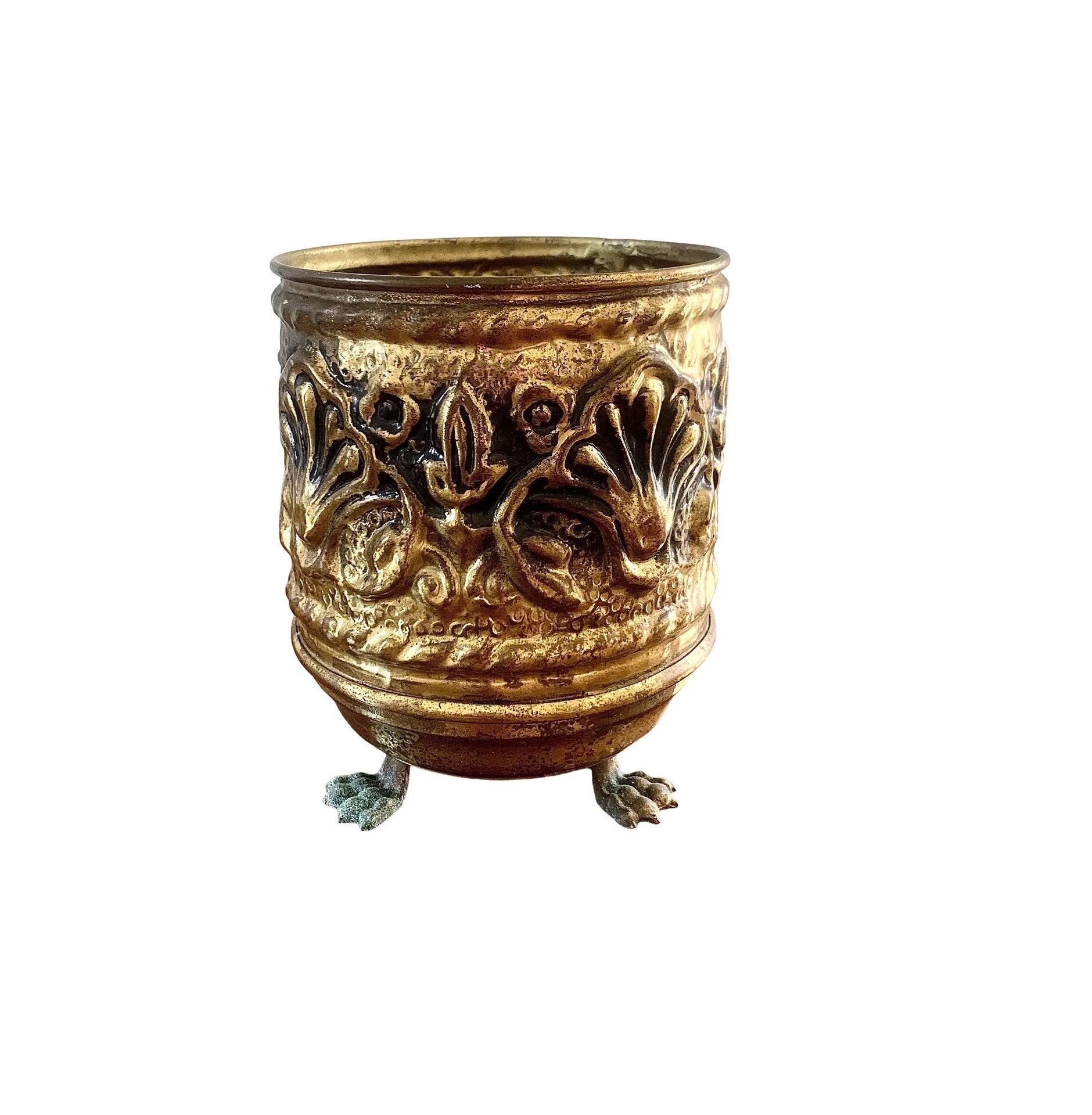 Brass Big Size Line Engraved Planter