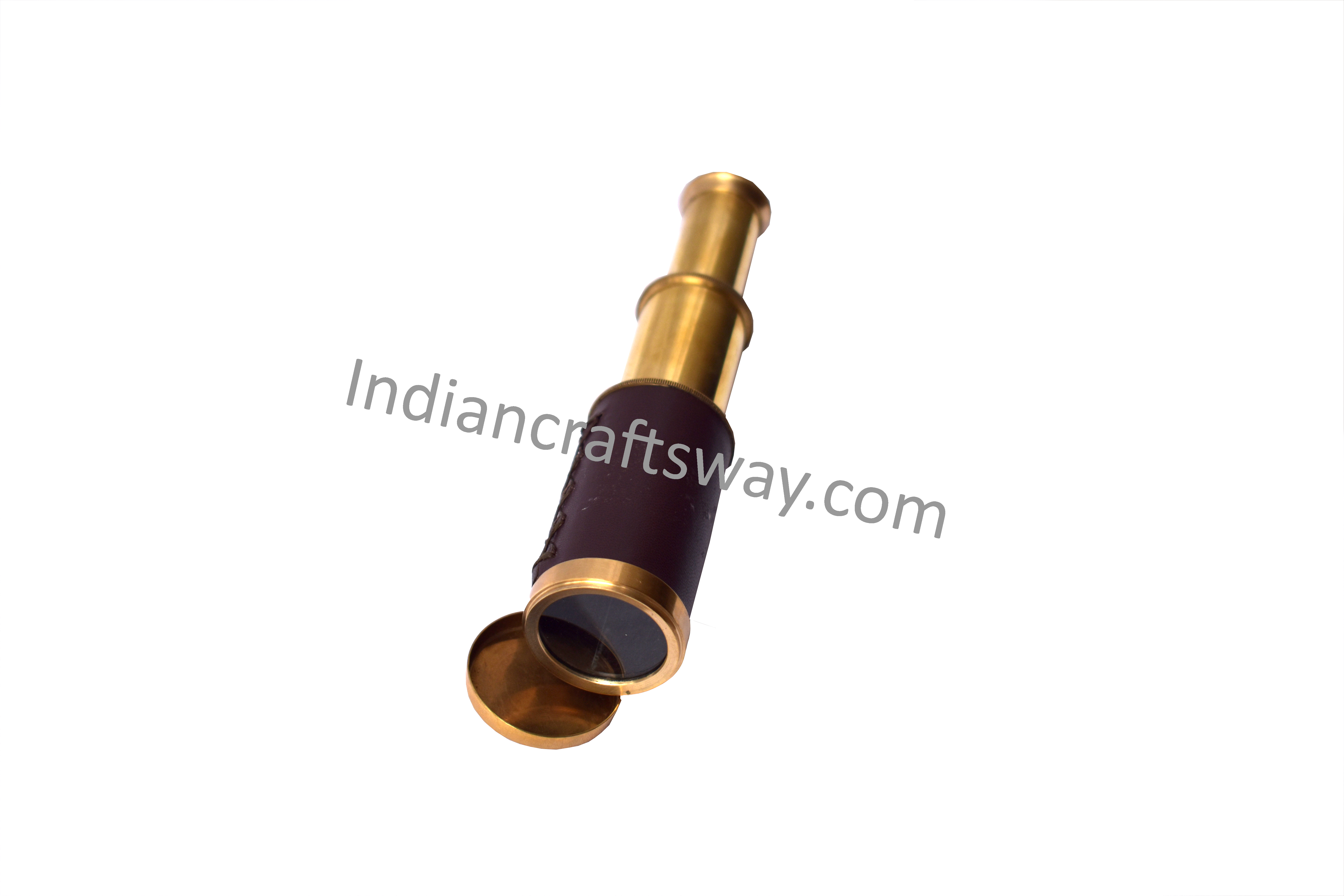 Antique Brass Telescope - Color: Brown And Golden