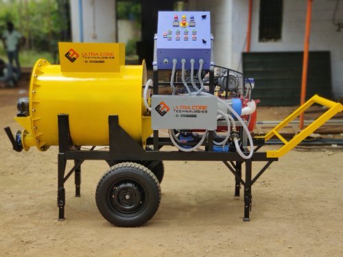 Clc Mini Plant With Wheel Type - Steel, 1.5m X 1m X 1.2m, Yellow | 500l Capacity, Diesel Engine, 7.5 Hp, Compact Size, User-friendly, Low Maintenance