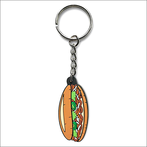 Rubber Burger Keychain