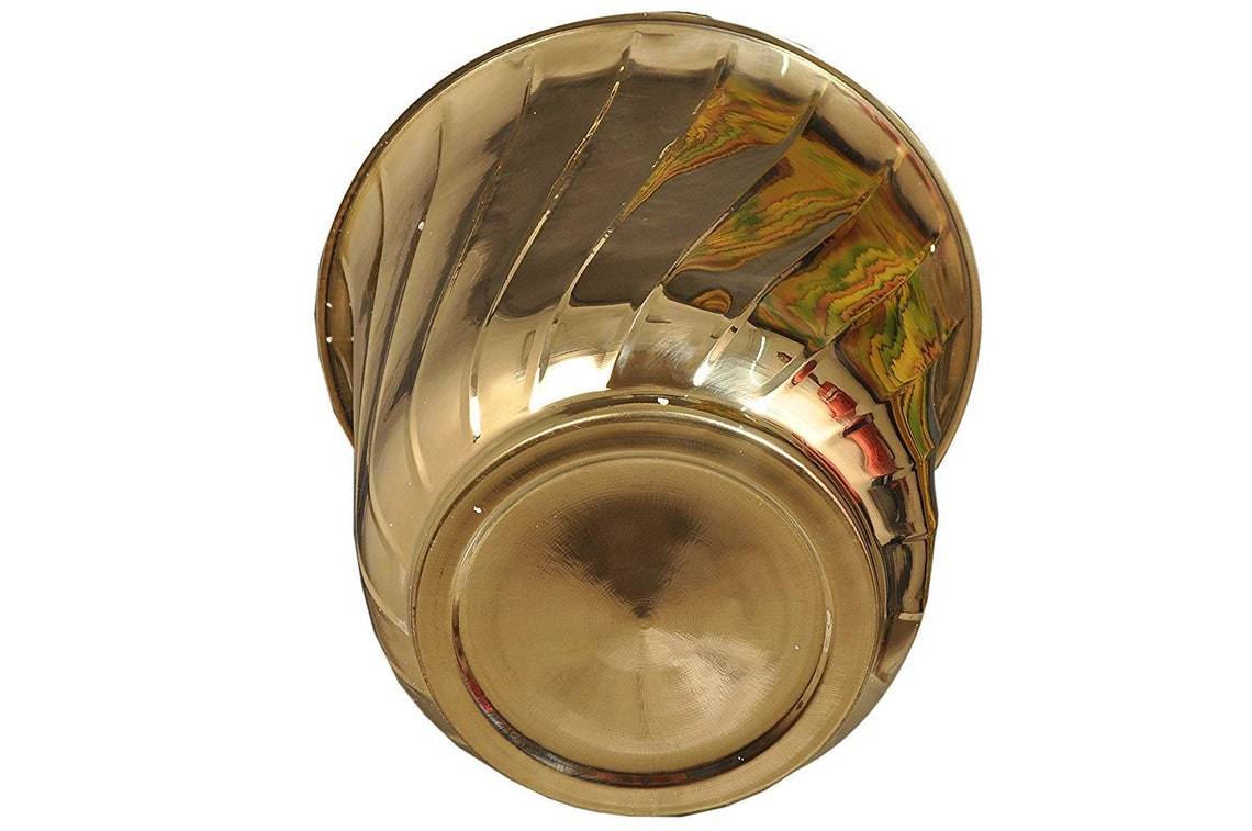 Brass Footed With Peacock Handle Planter