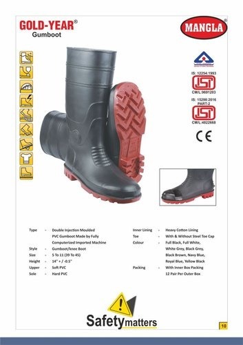 Black Pvc Gum Boot