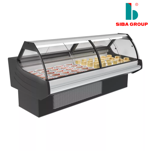 Hot Selling Supermarket Deli Display Fridgefreezer - Curved Glass Meat Display Chiller Commercial Refrigerators Equipment Application: Restaurant