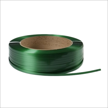 Pet Round Strap Roll - Pet Material, Green Color | Industrial Application For Box Packaging