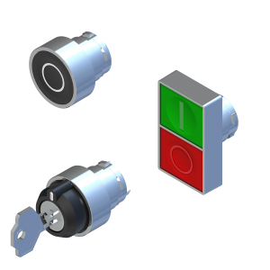 Push Buttons, Led Lamps, On/off Switches , Joysticks, Potentiometers Etc. - Color: Black
