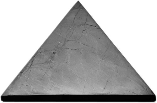 Shungite Pyramid Black Polished Authentic Karelian Genuine Shungite Stone Figure From Karelia Grade: Aaa