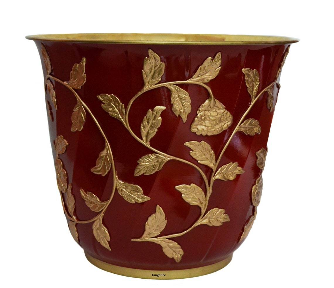 Brass New Design Texture Engrave Planter